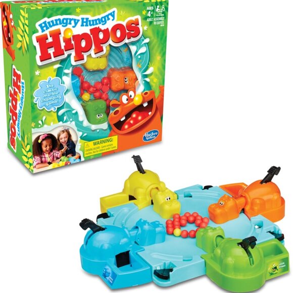 Hungry Hungry Hippos Gaming Bilingual For Age 4+  Hasbro Gaming New Sealed - Picture 3 of 14